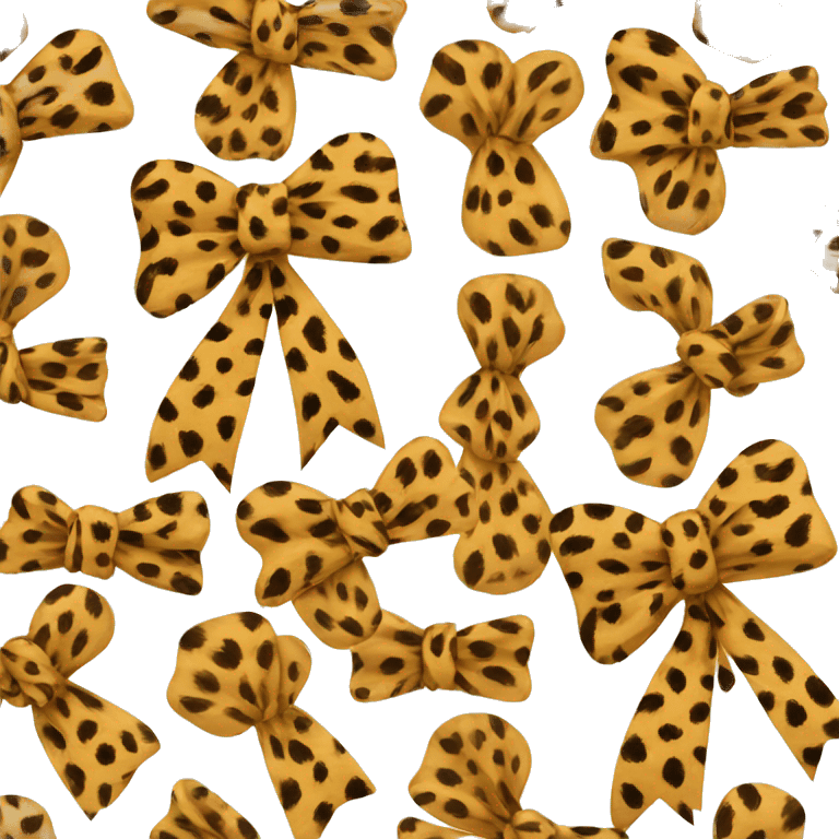 cheetah print bow emoji