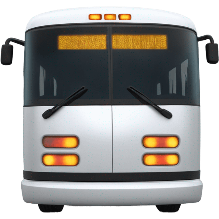 Electric bus, thunder emblem emoji