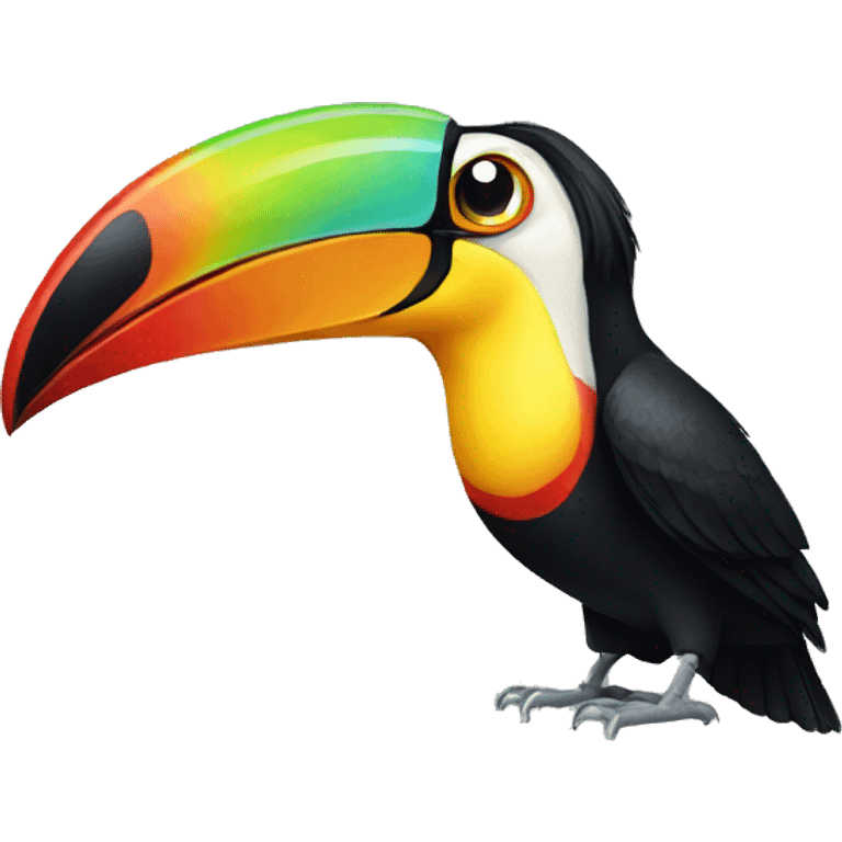 toucan bird with big eyes, right profile emoji