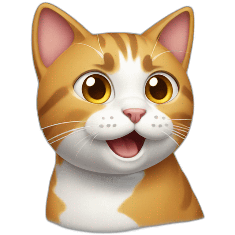 cat shocked sideway emoji