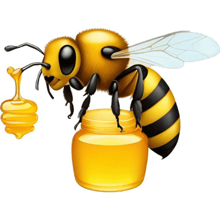 bee eating honey emoji