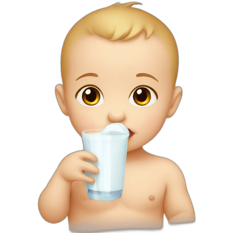 Baby drinking milk emoji