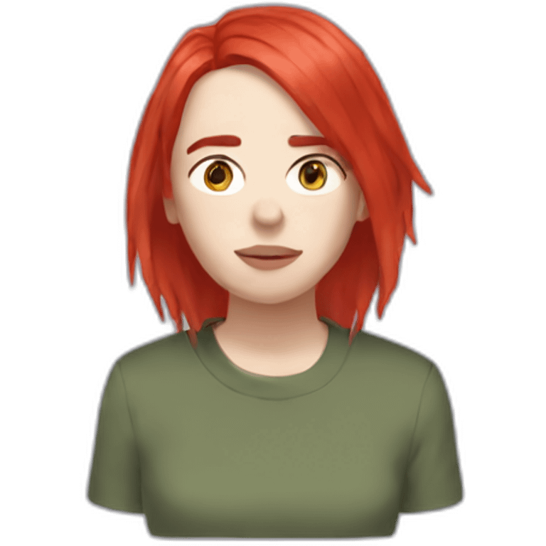 billie eilish with red hair emoji