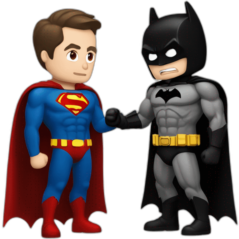 Batman fight superman emoji