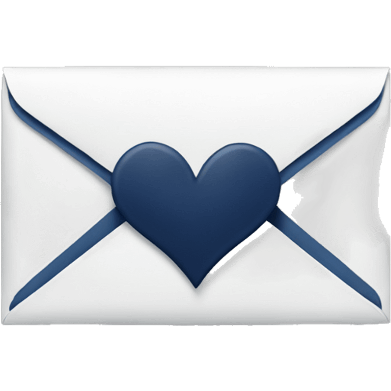 An envelope with a little navy heart  emoji