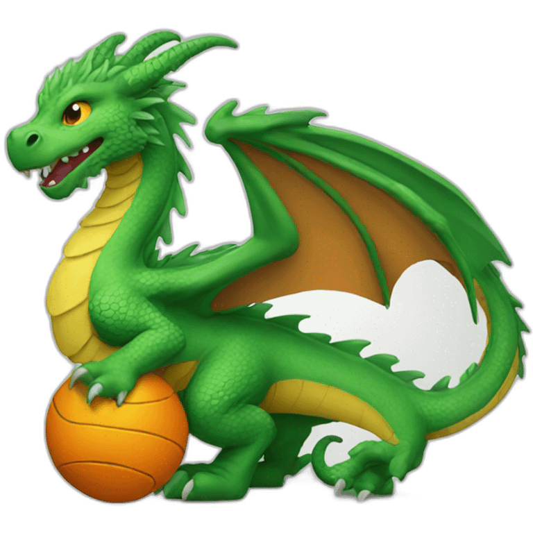 Dragon with ball emoji