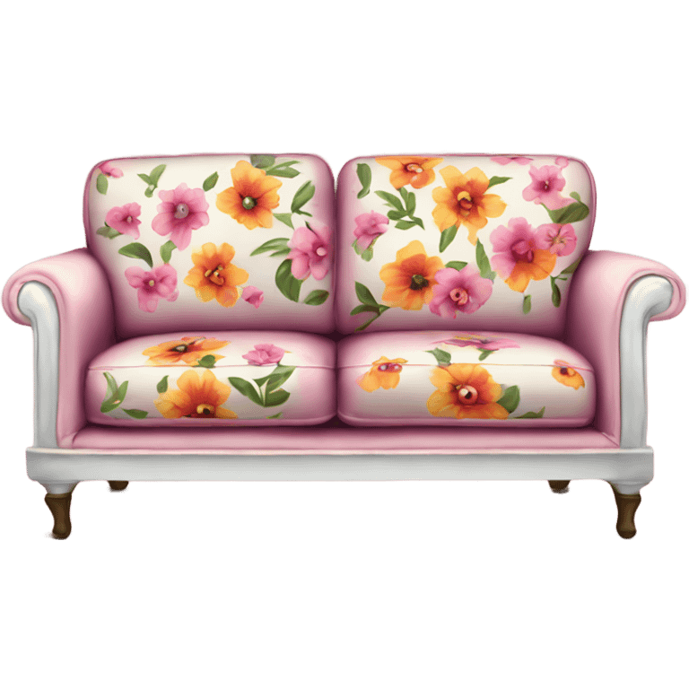 eighties floral sofa emoji