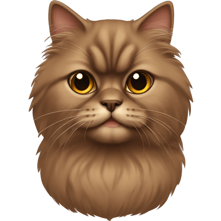 Brown Persian cat  emoji