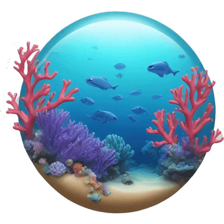 ocean with coral emoji