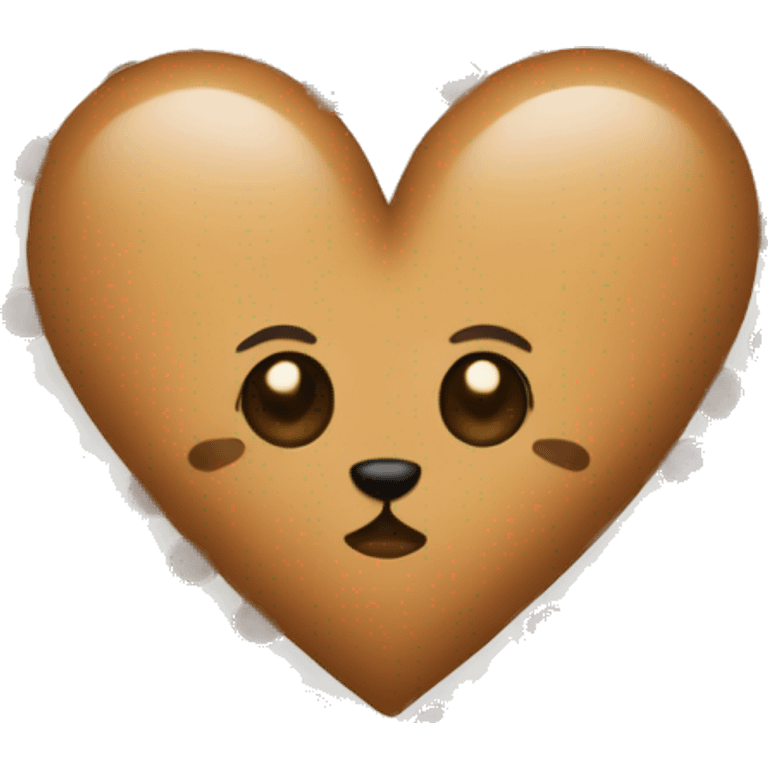 tan heart with brown cheetah spots  emoji