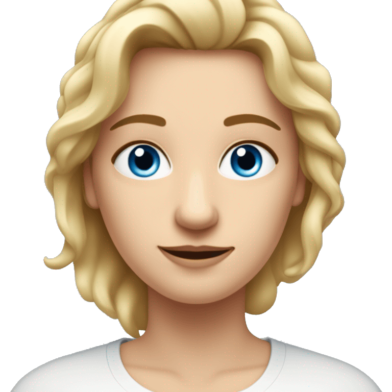 Frau mit heller haut, Blonden Haaren und blauen Augen zusammen mit Mann, helle haut, Braune haare und blaue Augean emoji