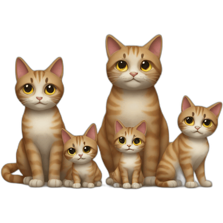 A cat family  emoji