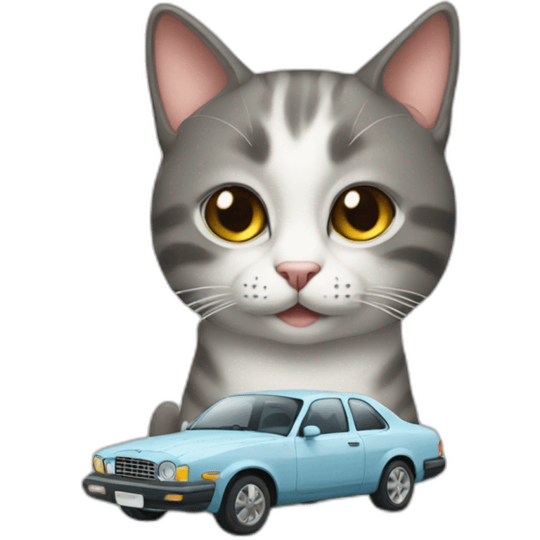 cat with car emoji