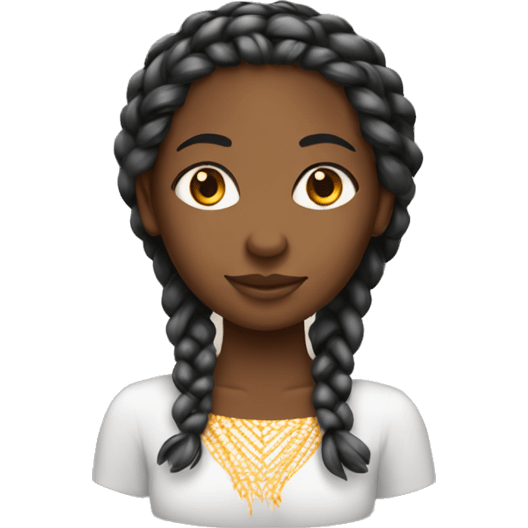 Fille avec des tresse africaine  emoji