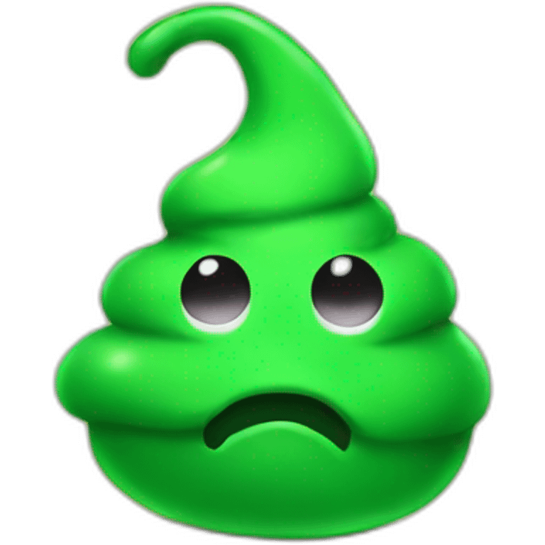 Green poop Halloween emoji