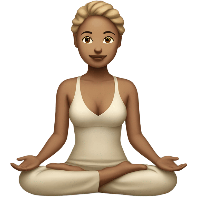 Woman in Lotus Position Light Skin Br emoji