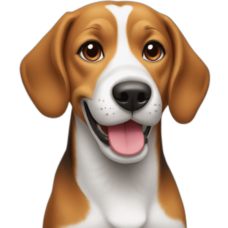 beagle dog smiling emoji