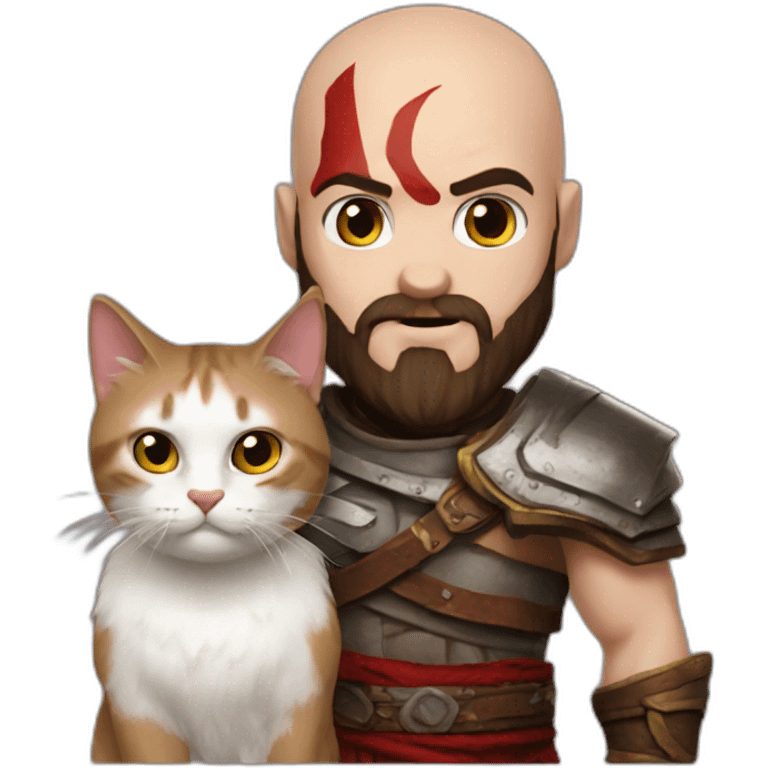 kratos with a cat emoji