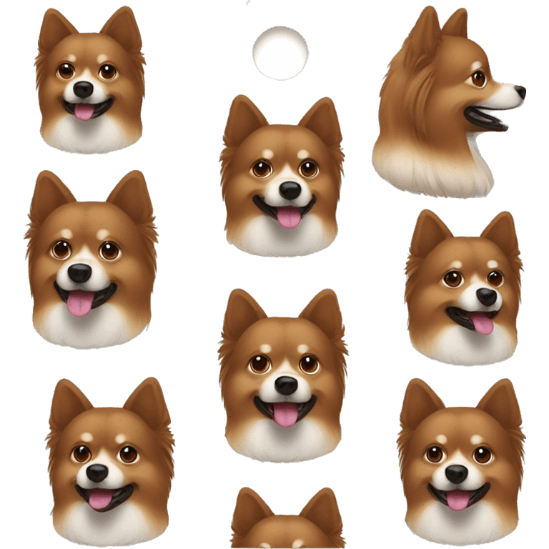 brown spitz dog emoji