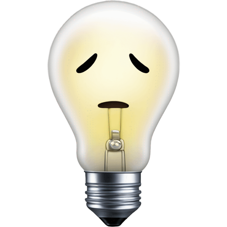 A light bulb is giving off light.
 emoji