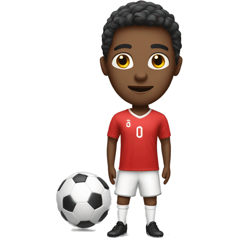 Soccer Player with red shirt emoji