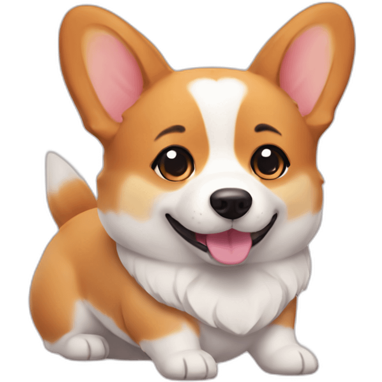 kawaii corgi emoji