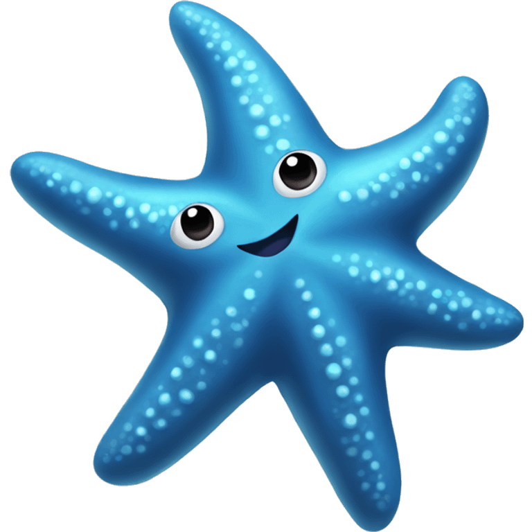 Blue starfish emoji