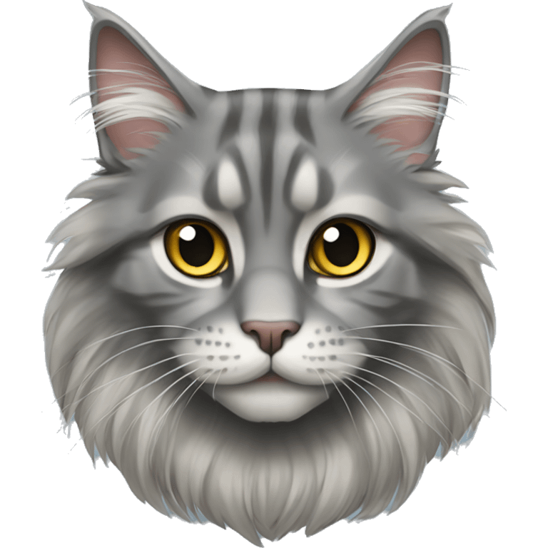 Gray maine coon emoji