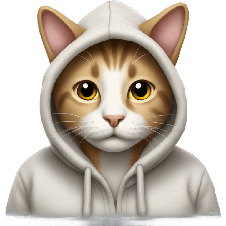 Cat in a hoodie emoji