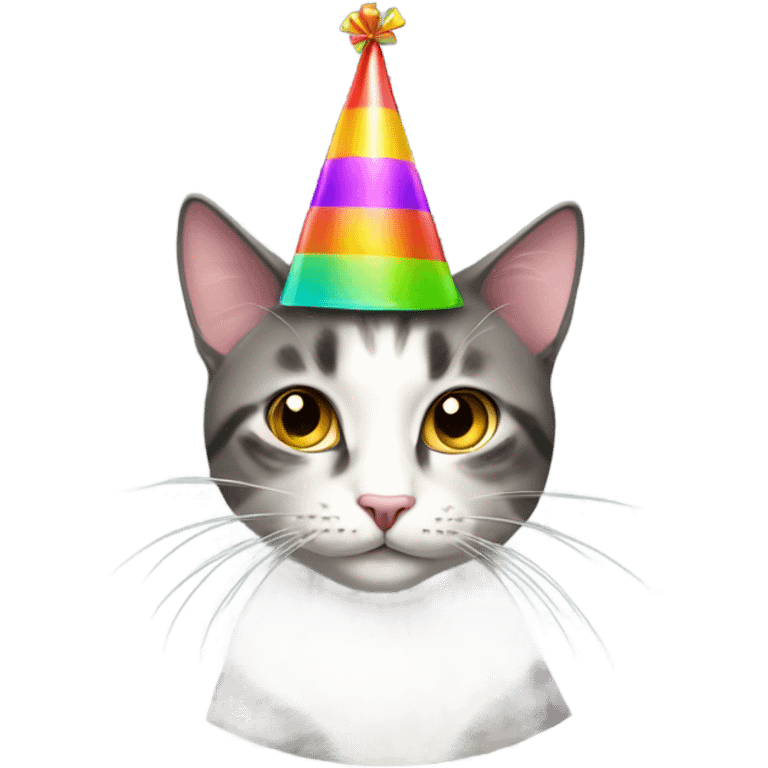 Cat with party hat emoji