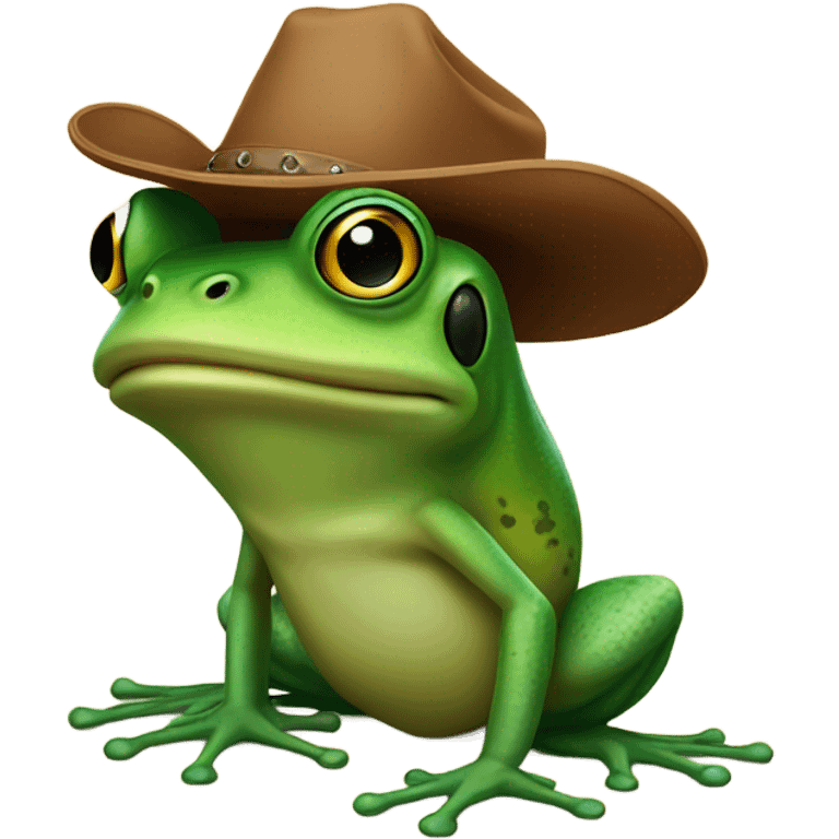 Frog wearing a cowboy hat  emoji