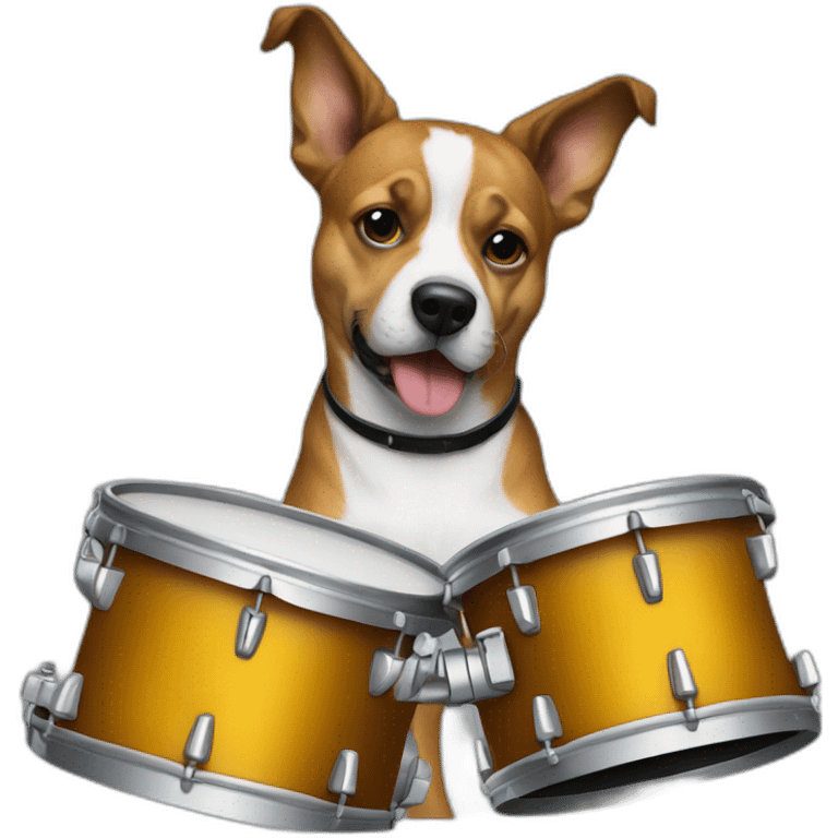 drumset dog emoji