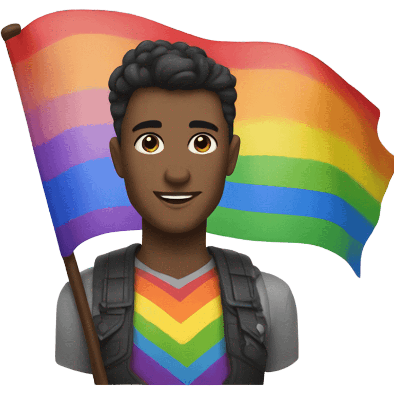 Jayce Talis with gay pride flag emoji