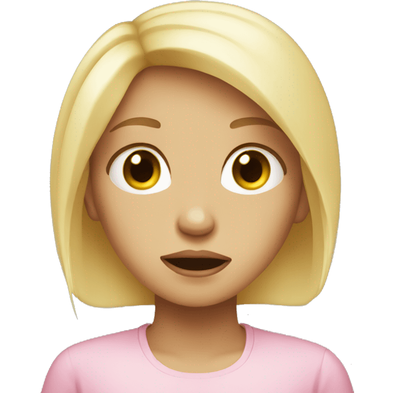 Cry blond girls emoji