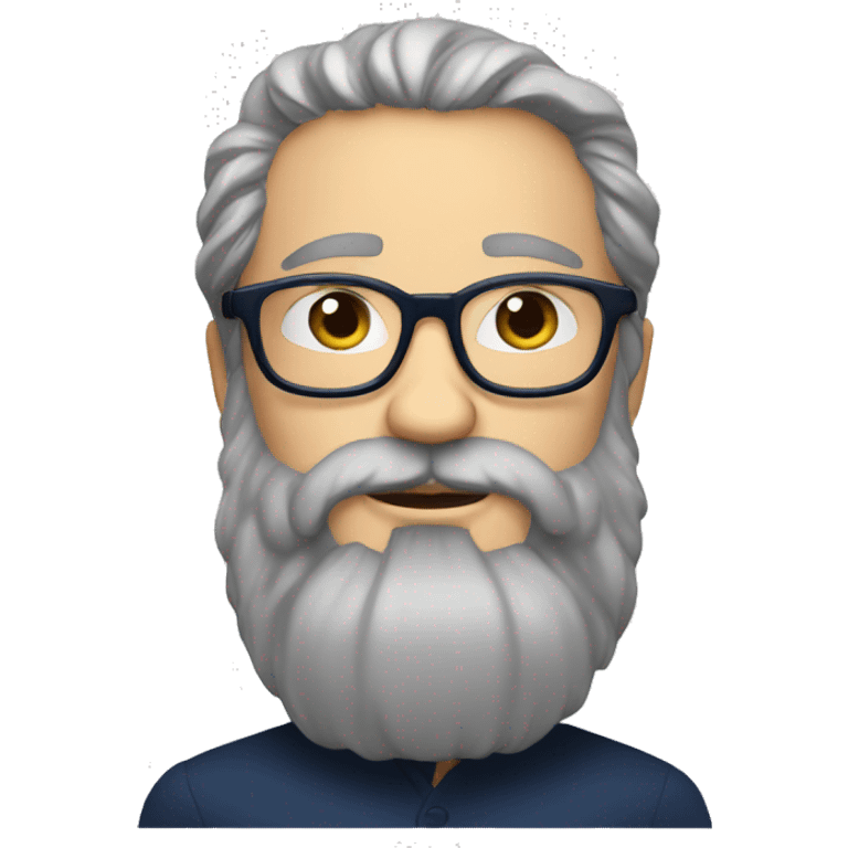 Majestic french bearded person with glasses emoji