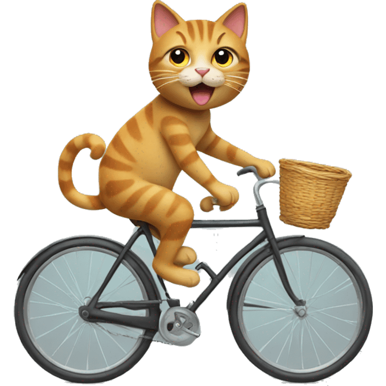 cat riding a bike emoji