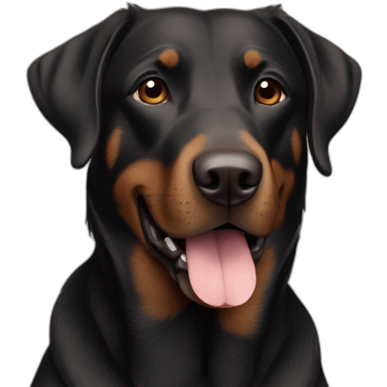 Brown labrador crossed with beauceron emoji