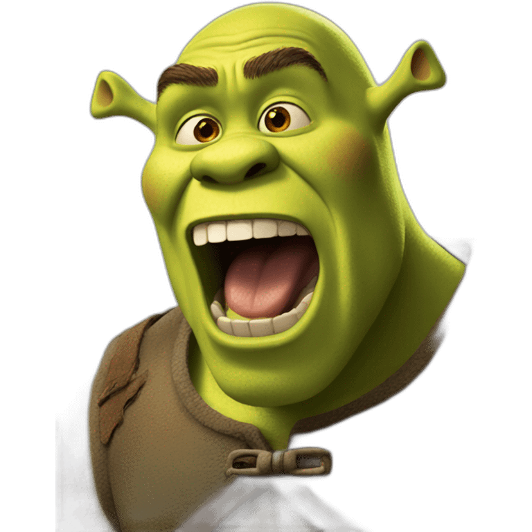 Shrek screaming emoji