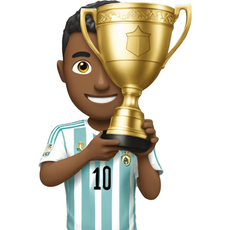 Ronaldo holding the holding cup emoji