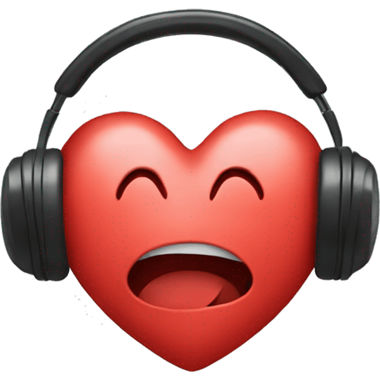 Heart with headphones emoji