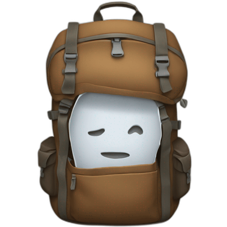 inside of an empty backpack emoji