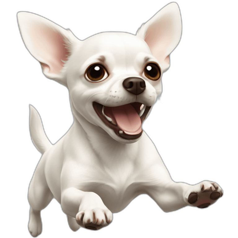 white chihuahua jumping emoji