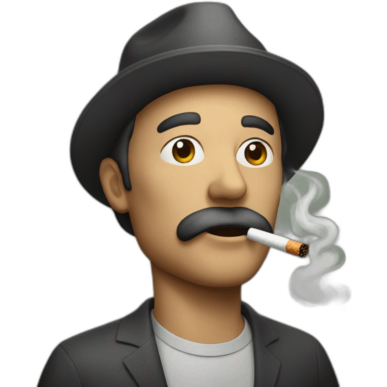 a man smoking emoji