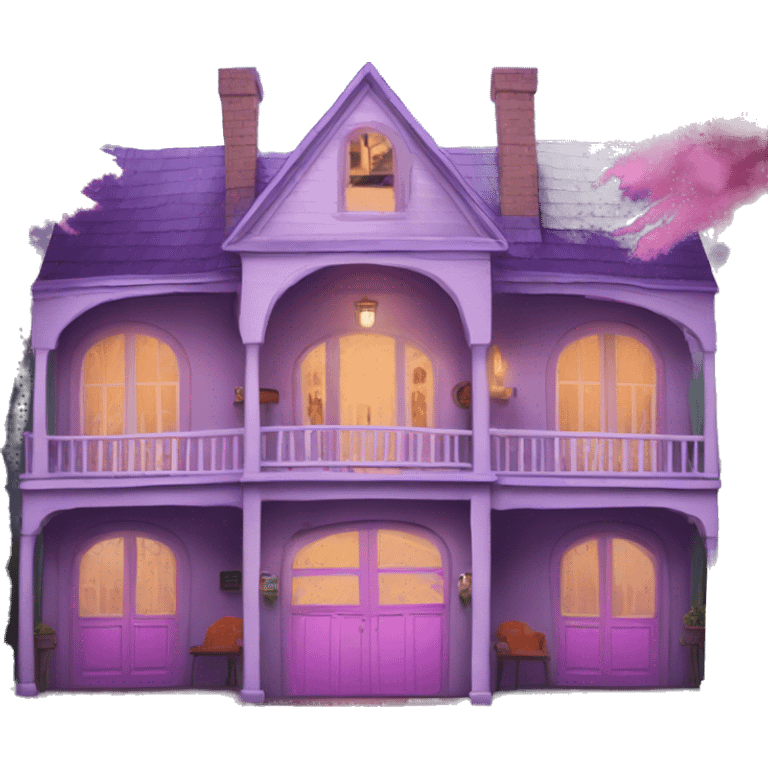 Haunted Barbie manor hotel and garage  emoji