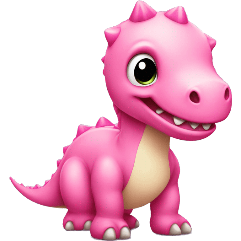 Cute pink dinosaur  emoji