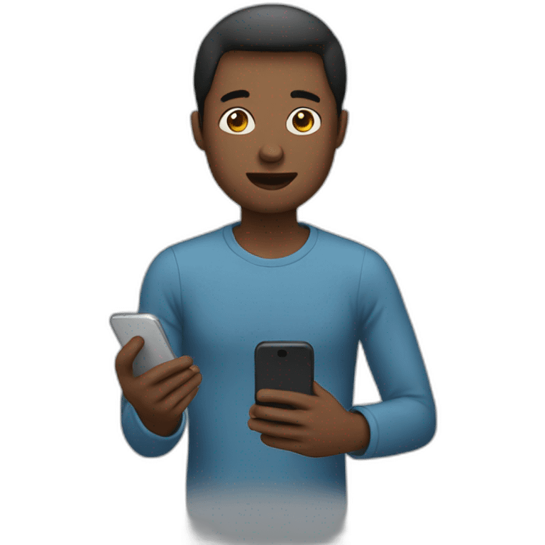 human with smartphone emoji