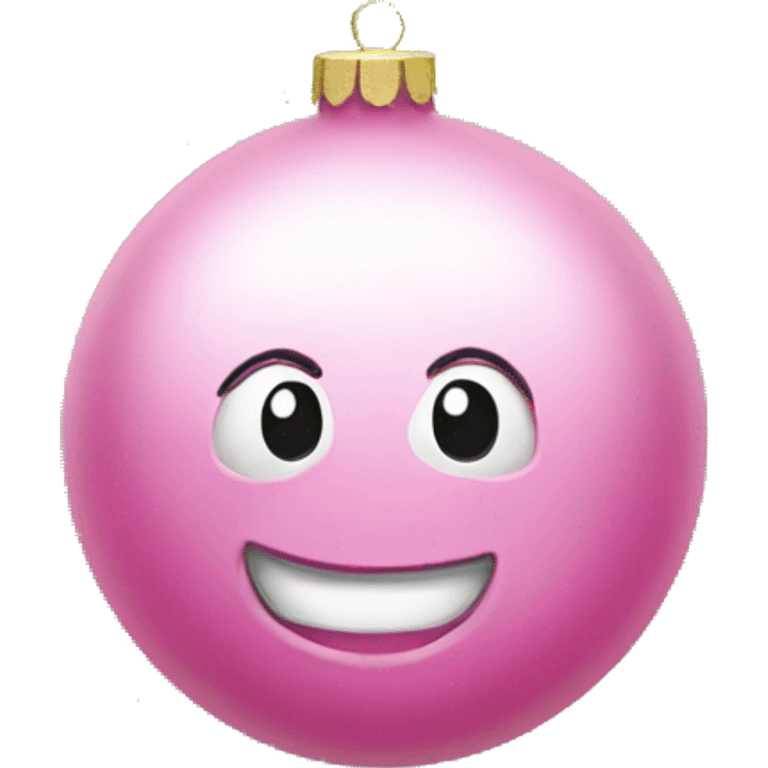 pink christmas ornament emoji