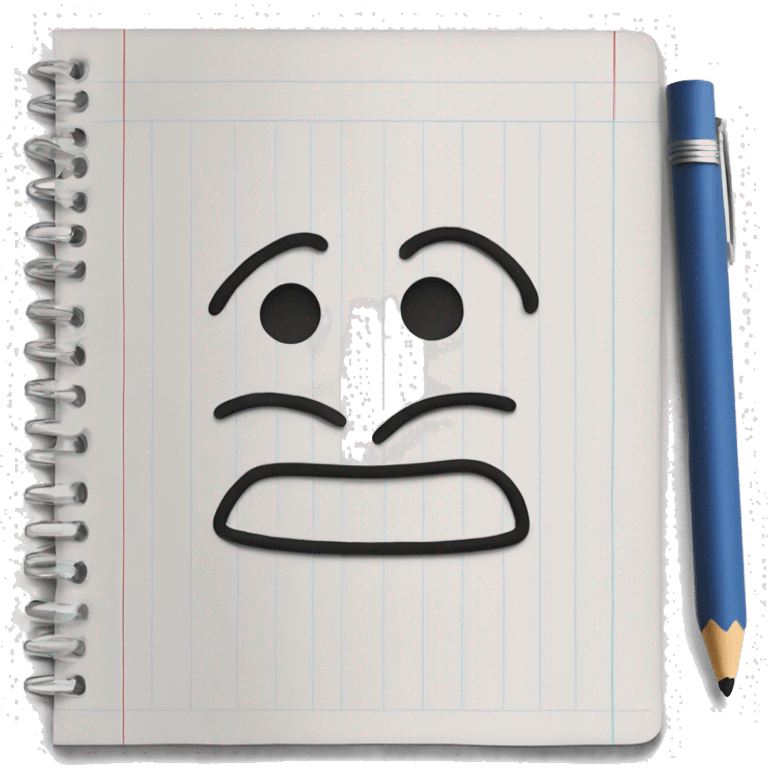 composition notebook and pencil emoji