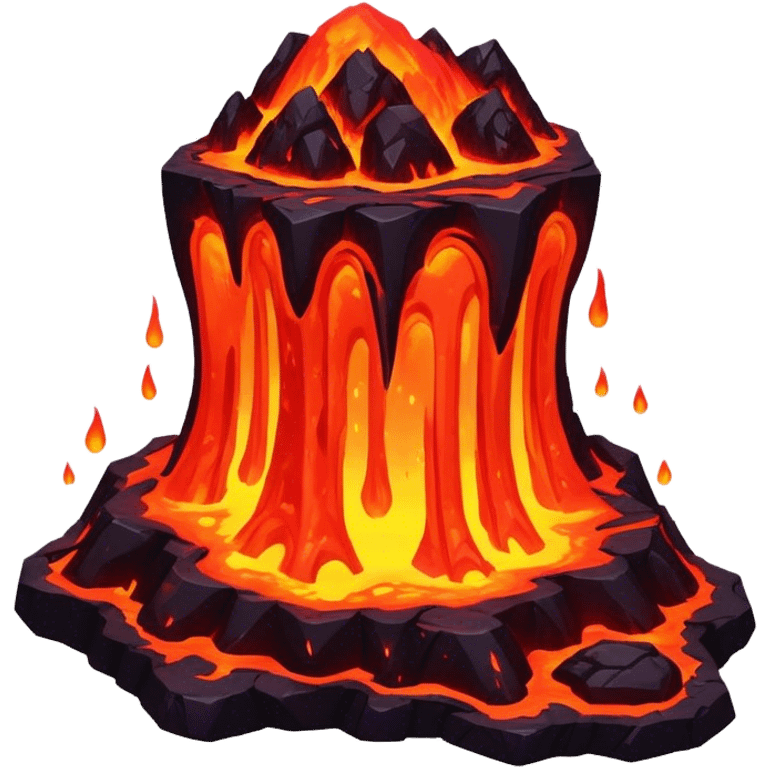 Gravity space lava nether,￼ neon emoji