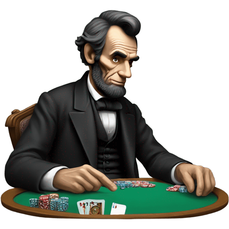 Abe lincoln playing poker emoji